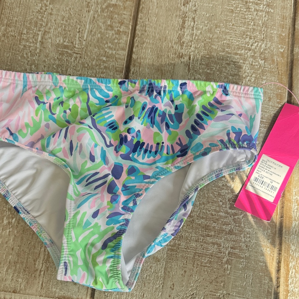 Lilly Pulitzer Girls Pink purple and Blue Bikini bottom ONLY